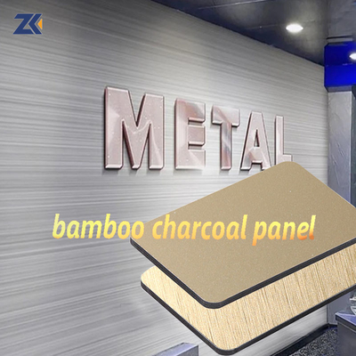 Panneau de fibres de bois de charbon de bambou en métal PVC imperméable et étanche à l'humidité de 5 mm 8 mm