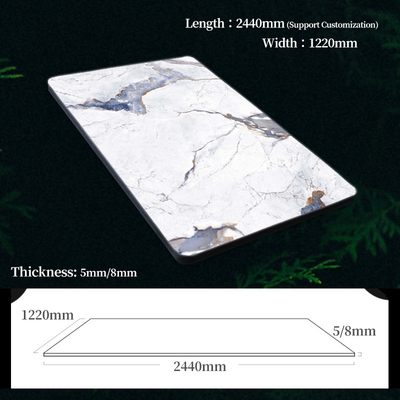 Résistant à l'eau et facile à installer Panneaux de placage en bois de marbre Panneaux muraux décoratifs intérieurs Nouveaux produits Panneaux muraux en marbre