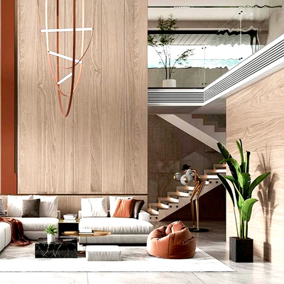 Bambous résistant à l'humidité Charbon de bois Planche murale feuille de bois pour la décoration de luxe moderne