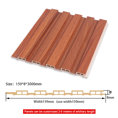 Panneau en bois en bambou 1220*2440*5mm de lamelle du thermoplastique WPC de charbon de bois