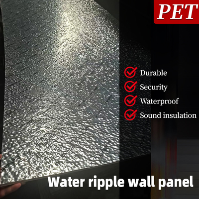 Le bois d'ondulation de l'eau de l'ANIMAL FAMILIER 3D plaquent le panneau de mur en bois de charbon de bois en bambou à haute densité de 8mm
