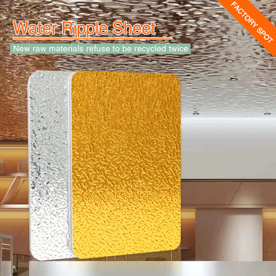 L'ondulation en bambou de l'eau de plafond du charbon de bois 3D lambrisse le matériel décoratif
