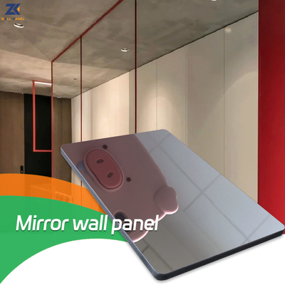 Panneau de mur à haute brillance en bambou de miroir de Crystal Panel Waterproof PETG de carbone de charbon de bois