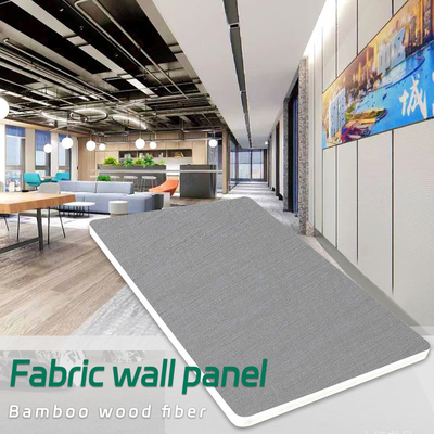 8 millimètres de fibre en bois de tissu en bambou de luxe moderne de placage ont donné à des murs une consistance rugueuse de panneau de PVC