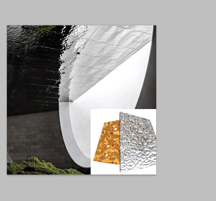 Moderne style léger de luxe 3D planche de charbon d'eau ondulée bambou charbon de bois placage